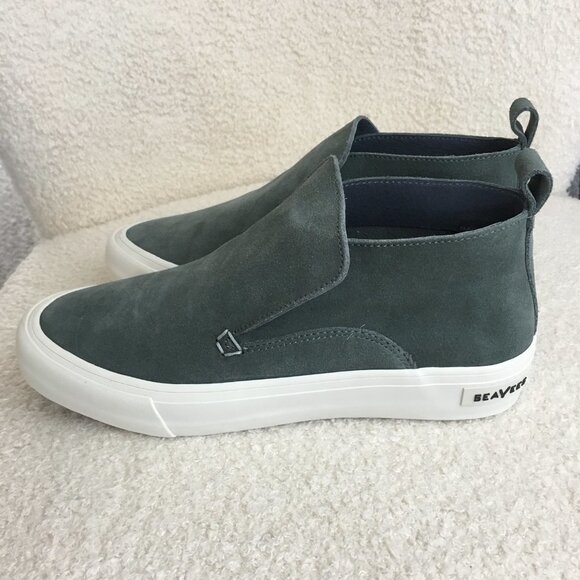 Men's SeaVees Huntington Middie Suede Slip On Casual High Top Sneakers sz 8 - Picture 9 of 11